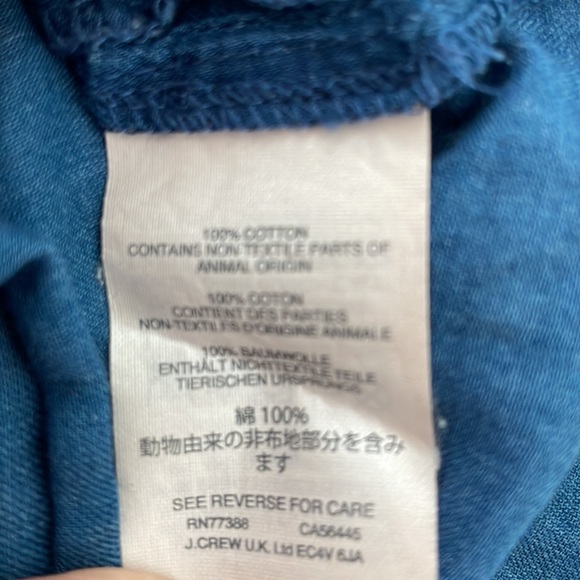 J. Crew blue chambray blouse size 4 - Picture 7 of 11